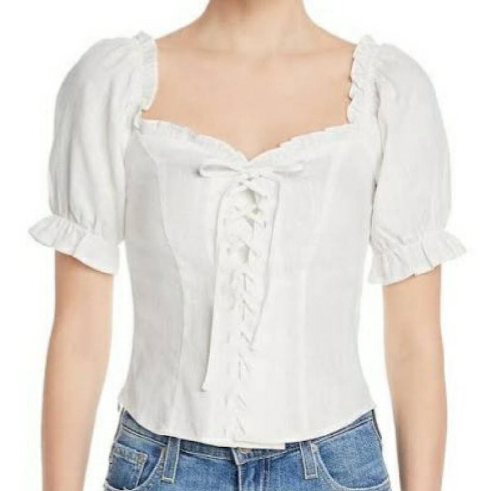 Small Re:Named Lace Up Top